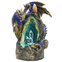 Load image into Gallery viewer, Dragon with crystal cave LED Home decor backflow incense burner for peace and calm