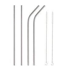 Load image into Gallery viewer, Eco conscious reusable metal straws