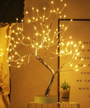 Load image into Gallery viewer, USB-powered Christmas tree fairy light lamp with glowing design