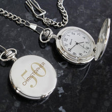 Load image into Gallery viewer, Elegant engraved pocket watch for milestone age
