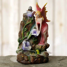 Load image into Gallery viewer, Handcrafted Fairy Flower Garden Waterfall incense cone holder