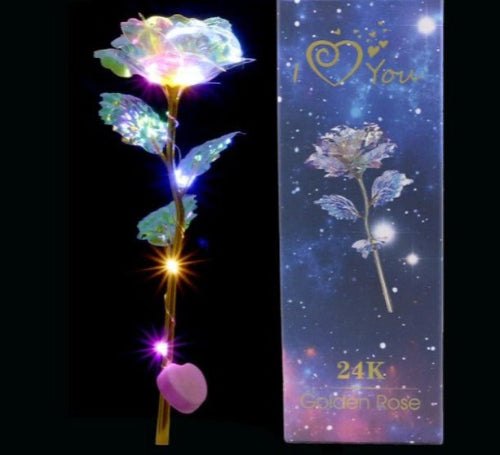  Luminous galaxy rose in elegant display box gift for girlfriend
