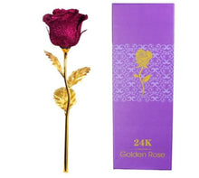 Load image into Gallery viewer, 24K gold foil galaxy rose perfect for romantic gifting