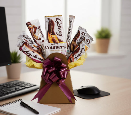 Galaxy Chocolate Gift Bouquet beautifully wrapped for birthdays or anniversaries