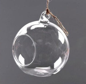 Hanging Tealight Holder Glass Globe ¦ Wedding Decoration Crystal Candle Holders-Super Gift Online
