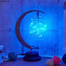 Load image into Gallery viewer, enchanted lunar lamp-lamp stars moon light rattan ball-3d-printing-moon-lamp-usb-rechargeable-night-moon-led-light-rechargeable-3d-printing-moon-lamp-2-color-change-touch-switch-lunar-moon-lamp-touch-switch-luna-light-best-moon-lamp-moon-lamp-3d-print