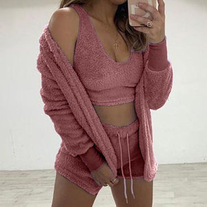 velvet-pajamas-set-tops-shorts-cardigan-nightwear-set-for-women-velvet-pajamas-set-tops-shorts-cardigan-pyjamas-set-for-her-womens-pyjama-sets-women-knitted-3-pieces-set-casual-coral-velvet-pajamas-set-sexy-cardigan-crop-tops-shorts-suit