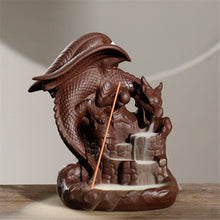 Load image into Gallery viewer, dragon backflow incense burner with color bead and 20pcs cones-backflow incense cones-backflow incense burner uk-backflow incense burner argos-backflow incense burner waterfall-backflow incense burner how to use-unique backflow incense burner