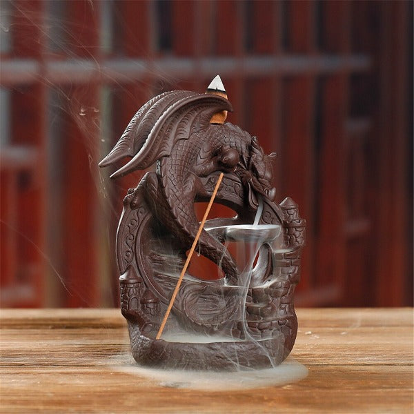 dragon backflow incense burner with color bead and 20pcs cones-backflow incense cones-backflow incense burner uk-backflow incense burner argos-backflow incense burner waterfall-backflow incense burner how to use-unique backflow incense burner