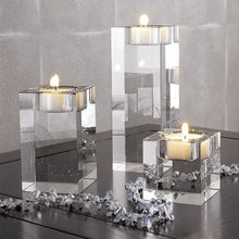 Load image into Gallery viewer, crystal-square-glass-tealight-candles-holder-for-wedding-home-decor-square-glass-candle-holders-uk-square-pillar-candle-holders-square-candle-holders-tall-square-glass-candle-holders