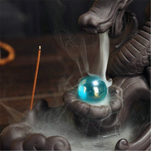 Load image into Gallery viewer, dragon backflow incense burner with color bead and 20pcs cones-backflow incense cones-backflow incense burner uk-backflow incense burner argos-backflow incense burner waterfall-backflow incense burner how to use-unique backflow incense burner