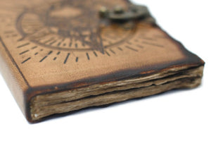 Leather writing journal for daily notes and ideas