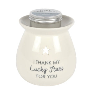 Aromatherapy wax melt burner gift box for relaxing home scent