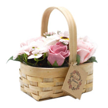 Load image into Gallery viewer, Scented soap flower gift basket for her
