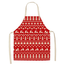 Load image into Gallery viewer, Red Merry Christmas apron for kitchen use