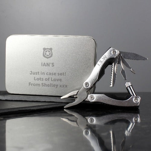 Personalised Shield Motif Stainless Steel Multifunctional Pliers Gifts for Dad