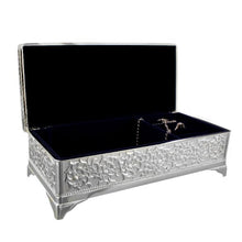 Load image into Gallery viewer, Personalised Antique Silver Plated Jewellery Box ¦ Silver Plated Box 