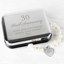 Load image into Gallery viewer, pearl bracelet-personalised anniversary gifts-silver anniversary-anniversary presents for her