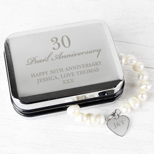 pearl bracelet-personalised anniversary gifts-silver anniversary-anniversary presents for her