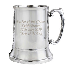 Load image into Gallery viewer, personalised-stainless-steel-tankard-personalised-fathers-day-gift-ideas-personalised-hamper-beer-gifts-for-men-fathers-day-gifts-for-grandad-wedding-anniversay