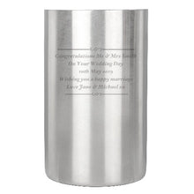 Load image into Gallery viewer, Personalised Stainless Steel Ice Bucket Wine Cooler ¦ Engraved any Message