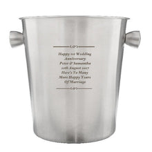 Load image into Gallery viewer, Personalised Stainless Steel Ice Bucket ¦ Engraved Gifts 