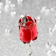 Load image into Gallery viewer, rose in memory of my cat-rose called james-is there a rose called peter-name a rose in memory of someone uk-red rose names-rose identifier uk-bride and groom rose gift-Personalised Together Forever Red Rose Bud Ornament-Together Forever