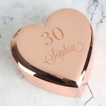Load image into Gallery viewer, personalised-big-age-rose-gold-heart-trinket-jewellery-box-gifts-personlised-gift-for-her-personalised-birthday-present-for-her-luxury-personalised-gifts-for-her-engraved-christmas-gifts-for-her