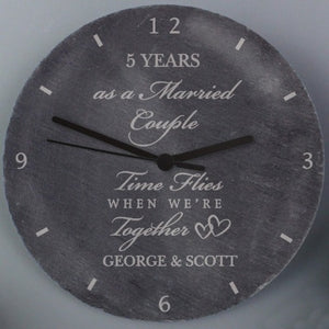 personalised-anniversary-slate-clock-engagement-wedding-gifts-couple-gifts-for-anniversary-anniversary-surprise-gift-anniversary-gift-gift-ideas-for-married-couples-couple-gifts