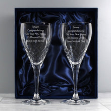 Load image into Gallery viewer, Personalised Wine Glasses Set for Couples ¦ Send Personalized Gift 