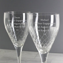 Load image into Gallery viewer, Personalised Wine Glasses Set for Couples ¦ Send Personalized Gift 