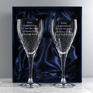 Personalised Wine Glasses Set for Couples ¦ Send Personalized Gift 