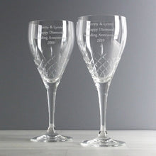 Load image into Gallery viewer, Personalised Wine Glasses Set for Couples ¦ Send Personalized Gift 
