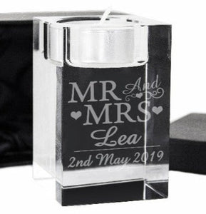 personalised-mr-mrs-glass-tea-light-candle-holder-glass-tea-light-candle-holder-personalised-gifts-congratulations-gifts-mr-mrs-gift-wedding-anniversary-new-home-tea-light-holder-glass-candle-glass-holder