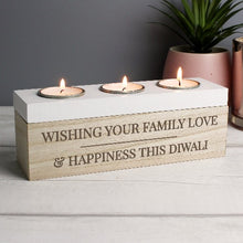 Load image into Gallery viewer, personalised-classic-triple-tea-light-box-gift-for-couples-personalised-gifts-personalised-tea-lights-personalised-classic-triple-tea-light-box-named-candle-holders-candle-holders-with-initials