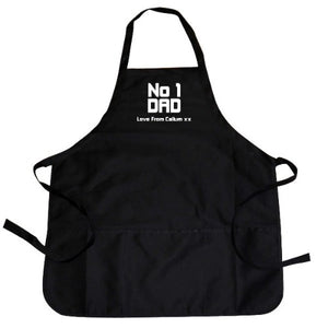 Personalised No1 Dad Apron Gift-personalised apron uk-bbq apron-apron for women-aprons for men