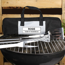 Load image into Gallery viewer, personalised-classic-stainless-steel-bbq-kit-outdoor-gifts-bbq-gifts-grill-tools-gifts-for-him-mens-birthday-gifts-personalised-gift-stainless-steel-bbq-kit-bbq-grill-rack