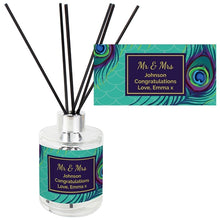 Load image into Gallery viewer, Personalised Peacock Reed Diffuser ¦  Scented Peacock Reed Diffuser