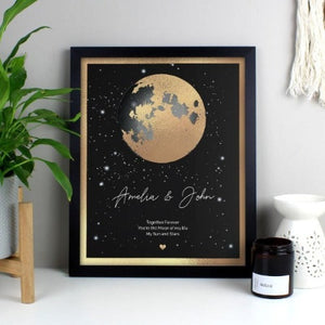Personalised You Are My Sun My Moon Black Framed Print Gifts for Couples-black framed picture-framed prints uk-wall prints uk-large prints for walls