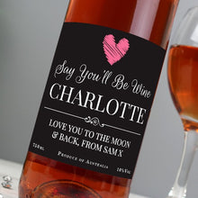 Load image into Gallery viewer, personalised-classic-rose-wine-personalised-rose-label-for-couples-personalised-rose-wine-personalised-rose-wine