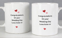 Load image into Gallery viewer, Personalised Mr and Mrs Valentine&#39;s Day Confetti Hearts Mug Gift Set-Mr and Mrs mugs set