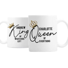 Load image into Gallery viewer, Personalised King and Queen of Everything Mug Gift Set 