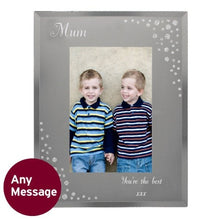 Load image into Gallery viewer, Personalised Any Message Diamante Glass Photo Frame-Gifts for Couples 
