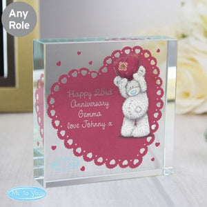 me to you bear-me to you-Personalised Me to You Valentines Crystal Token with Any Message-me to you bear-me to you-personalised gifts