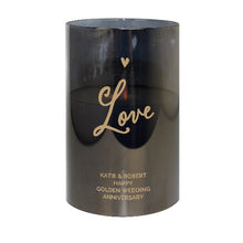 Load image into Gallery viewer, Personalised Love Smoked Glass LED Candle-Led Candles 