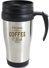 Load image into Gallery viewer, personalised-coffee-oclock-travel-mug-personalised-fathers-day-thermos-mug-personalised-thermos-travel-mug
