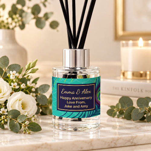 Personalised Peacock Reed Diffuser ¦ Scented Home Fragrance Gift ...