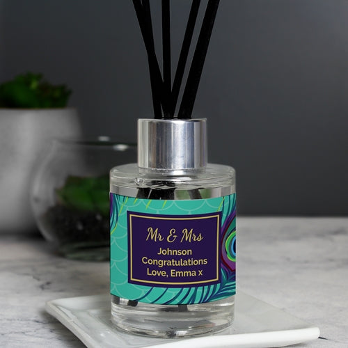 Personalised Peacock Reed Diffuser ¦ Scented Home Fragrance Gift ...