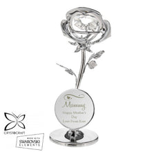 Load image into Gallery viewer, crystocraft ornament Swarovski heart and swirl design rose keepsake for her