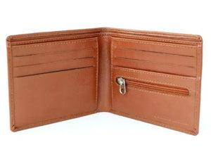 Personalised Tan Leather Wallet Gifts for Men ¦ Coin Purse for Men with Zip 